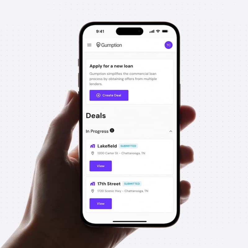 Client submitting a deal