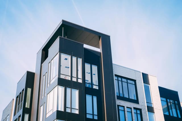 Modern commercial building exterior